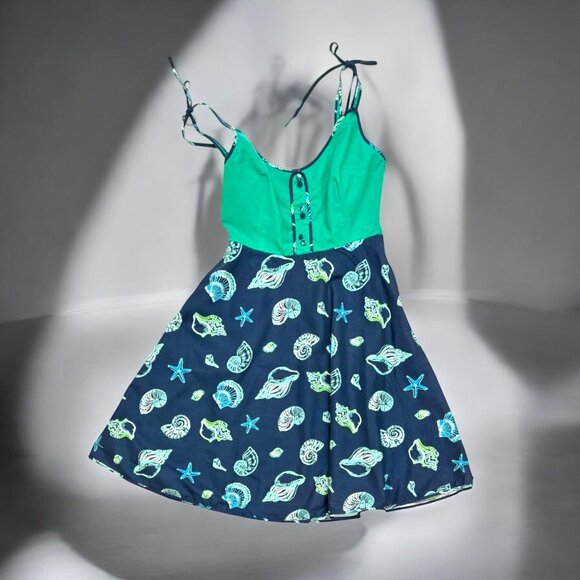 MODCLOTH Waving at the Waterfront Seashell Cotton Sundress - Picture 2 of 10